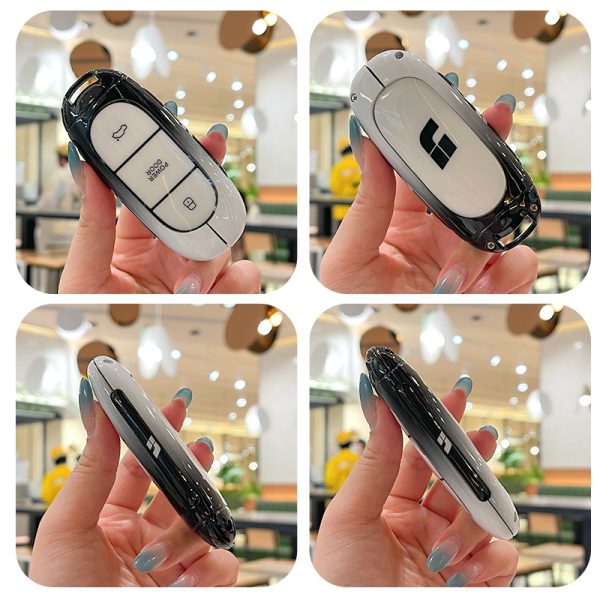 Zinc Alloy Car Key Case Cover For Lixiang LEADING IDEAL L7 L8 L9 MAX Li Auto Key Case Smart Remote Holder Keychain Bag Protection Shell Cover Car Accessories