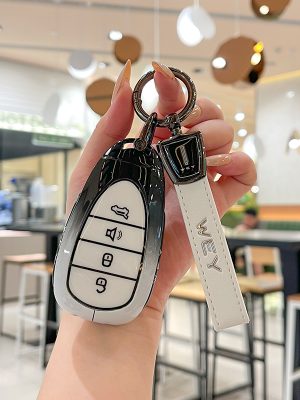 Zinc Alloy Car Key Case Cover For WEY Coffee 01 Blue Mountain High Mountain Dream Latte dht phev Wey Brand New Energy accessories