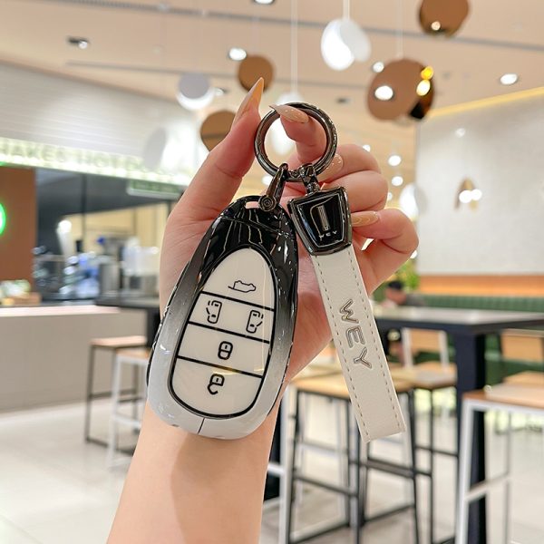 Zinc Alloy Car Key Case Cover For WEY Coffee 01 Blue Mountain High Mountain Dream Latte dht phev Wey Brand New Energy accessories