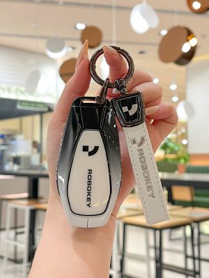 Zinc Alloy Car Key Case Cover For JiYue JIDU ROBO-01 Max Performance Key Case Key Chains Car Accessories