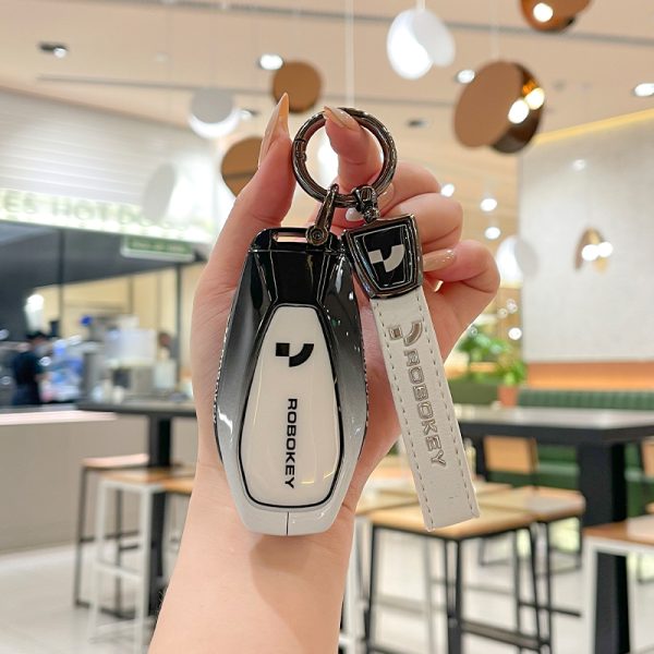 Zinc Alloy Car Key Case Cover For JiYue JIDU ROBO-01 Max Performance Key Case Key Chains Car Accessories