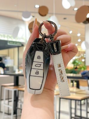 Zinc Alloy Car Key Case Cover For Chery ICar 03 ICAR03 AIQAR EQ7 EQ5 EQ3 Remote Cover Shell Keychain Key Ring Holder Accessories