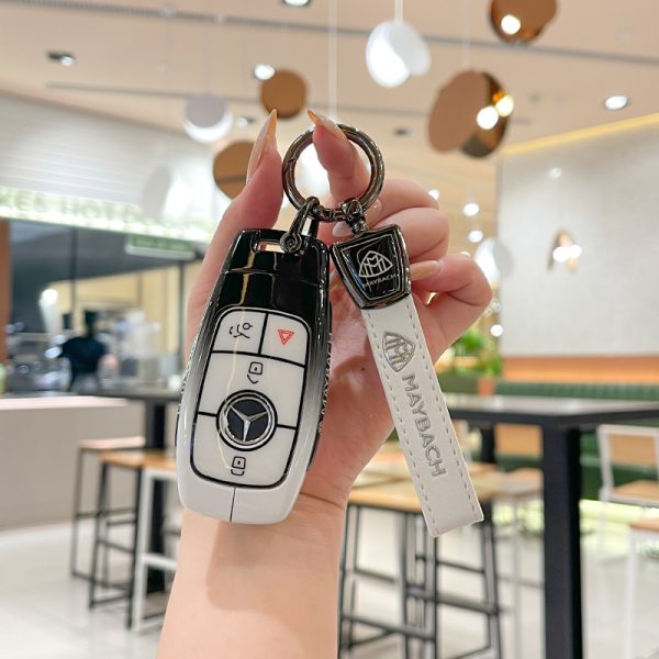 Zinc Alloy Car Key Case Cover For AMG Mercedes Benz Brabus Maybach W221 W212 W463 C/E/S/G C S Class W223 W206 S260L S350L for Maybach S480 S580 Remote Car Key Case Cover