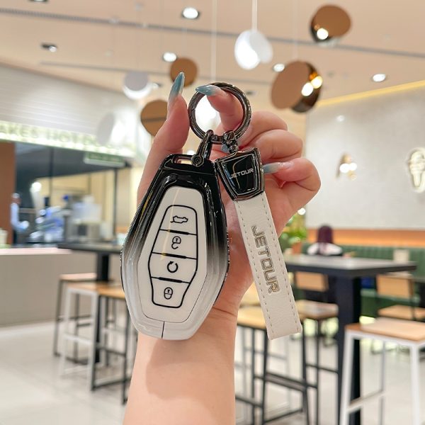 Zinc Alloy Car Key Case Cover For Chery Jetour T2 Traveler DASHING X-1 Plus DTC Jetour 2022 2023 For JETOUR X70 X70plus X70m X90plus X95pro