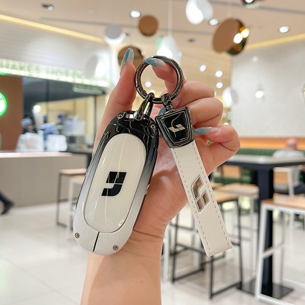 Zinc Alloy Car Key Case Cover For Lixiang LEADING IDEAL L7 L8 L9 MAX Li Auto Key Case Smart Remote Holder Keychain Bag Protection Shell Cover Car Accessories