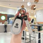 Zinc Alloy Car Key Case Cover For  Nio ET7 ET5 2022 2023 2024 for Weilai NIO ES6 ES8 EC6 ET7 Auto Key Fob Shell Keychain