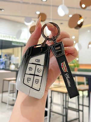 Zinc Alloy Car Key Case Cover For Cadillac CT4 CT5 ATS CT6 CTS DTS XT5 Escalade ESV SRX STS XTS XT4 28T ELR Car Key Accessoires