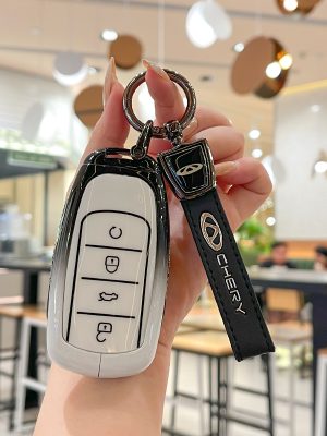 Zinc Alloy Car Key Case Cover For Chery Tiggo 8 Pro 8plus Arrizo 5 Pro Gx 5x eQ7 Chery Tiggo 7 Pro Max 2020  Omoda 5 C5 Modod Accessories Car-Styling Keychain