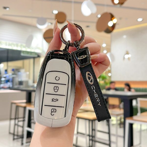 Zinc Alloy Car Key Case Cover For Chery Tiggo 8 Pro 8plus Arrizo 5 Pro Gx 5x eQ7 Chery Tiggo 7 Pro Max 2020  Omoda 5 C5 Modod Accessories Car-Styling Keychain