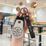 Zinc Alloy Car Key Case Cover For  Nio ET7 ET5 2022 2023 2024 for Weilai NIO ES6 ES8 EC6 ET7 Auto Key Fob Shell Keychain