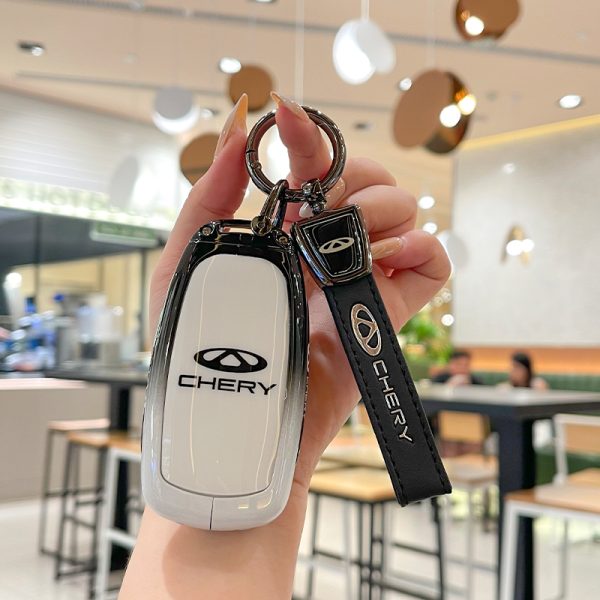 Zinc Alloy Car Key Case Cover For Chery Tiggo 8 Pro 8plus Arrizo 5 Pro Gx 5x eQ7 Chery Tiggo 7 Pro Max 2020  Omoda 5 C5 Modod Accessories Car-Styling Keychain