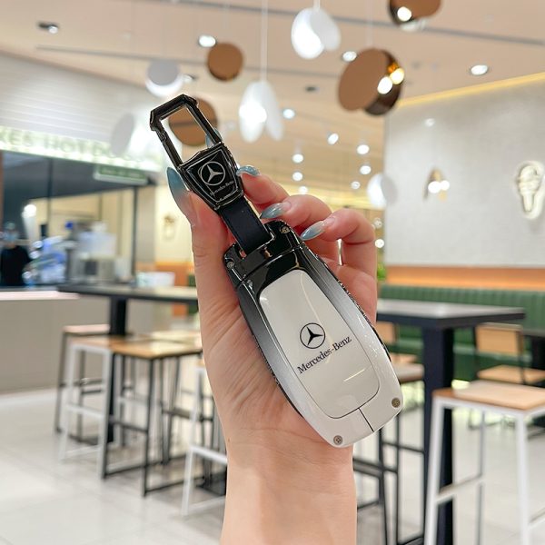 Zinc Alloy Car Key Case Cover For Mercedes Benz E C S GLC S EQE EQS  Class E200 E400 E63 W213 S550 S560 C260 A200 CLS CLA GL R SLK AMG A B C Key Shell Protector