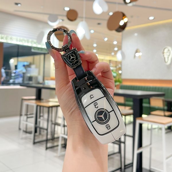 Zinc Alloy Car Key Case Cover For Mercedes Benz E C S GLC S EQE EQS  Class E200 E400 E63 W213 S550 S560 C260 A200 CLS CLA GL R SLK AMG A B C Key Shell Protector