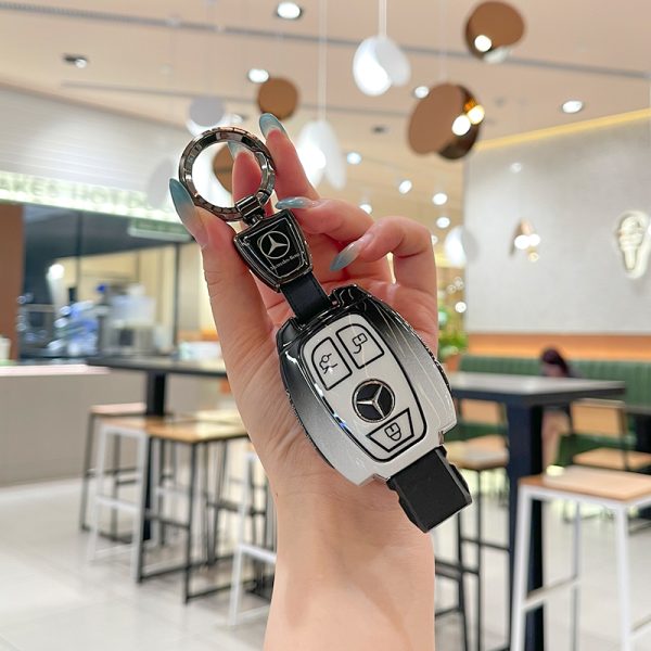 Zinc Alloy Car Key Case Cover For Mercedes Benz E C S GLC S EQE EQS  Class E200 E400 E63 W213 S550 S560 C260 A200 CLS CLA GL R SLK AMG A B C Key Shell Protector