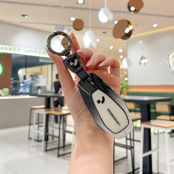 Zinc Alloy Car Key Case Cover For JiYue JIDU ROBO-01 Max Performance Key Case Key Chains Car Accessories