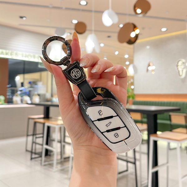 Zinc Alloy Car Key Case Cover For MG ONE ZS MG6 EV EZS HS EHS MG3 MG5 MG7 MG ZS GT GS 350 360 750 Roewe RX5 I5 I6 RX3 RX8 ERX5 Key Holder Accessories