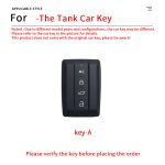 Zinc Alloy Car Key Case Cover For Great Wall GWM WEY TANK 300 500 Tank300 Tank500 Remote Cover Bag Shell Keychain Holder Accessories