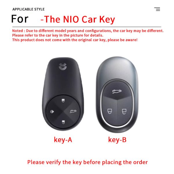 Zinc Alloy Car Key Case Cover For  Nio ET7 ET5 2022 2023 2024 for Weilai NIO ES6 ES8 EC6 ET7 Auto Key Fob Shell Keychain