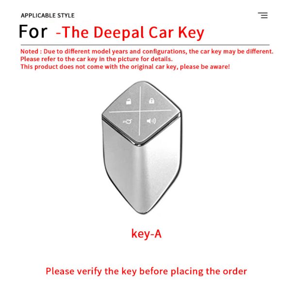 Zinc Alloy Car Key Case Cover For Changan Deepal S7 SL03 2022 2023 Smart Remote Car Key Case Cover FOB Keychain Accessories