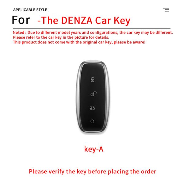 Zinc Alloy Car Key Case Cover For BYD DENZA D9 N7 N8 Suede Car Styling Keychain Accessories