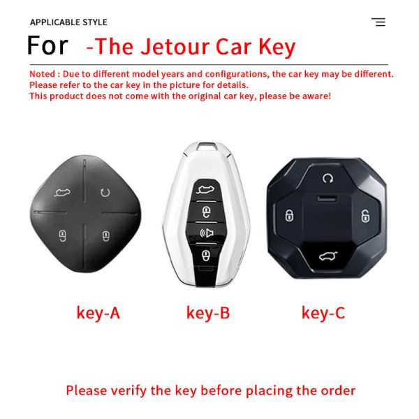 Zinc Alloy Car Key Case Cover For Chery Jetour T2 Traveler DASHING X-1 Plus DTC Jetour 2022 2023 For JETOUR X70 X70plus X70m X90plus X95pro