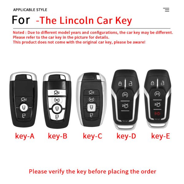 Zinc Alloy Car Key Case Cover For Lincoln MKZ MKC MKX Corsair Nautilus Aviator Navigator Continental