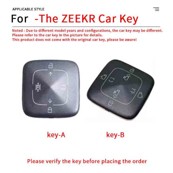 Zinc Alloy Car Key Case Cover For  ZEEKR X 001 009 2022 2023 Car Accessories 4 8 Bottons Key Holder