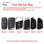 Zinc Alloy Car Key Case Cover For VW Volkswagen Polo Tiguan Passat B5 B6 B7 B8 Golf 4 5 6 7 8 MK6 Jetta Lavida MK7 Mk2 GTI ID 4 Seat Leon Mk4 Cupra Formentor Magotan MK8 ID.3 ID.4 Cupra Auto Interior Accessories