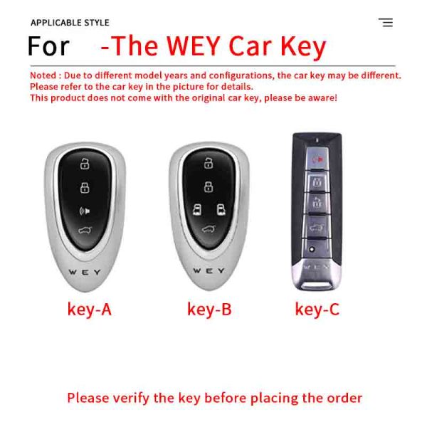 Zinc Alloy Car Key Case Cover For WEY Coffee 01 Blue Mountain High Mountain Dream Latte dht phev Wey Brand New Energy accessories