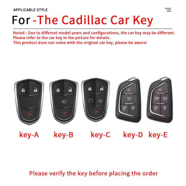 Zinc Alloy Car Key Case Cover For Cadillac CT4 CT5 ATS CT6 CTS DTS XT5 Escalade ESV SRX STS XTS XT4 28T ELR Car Key Accessoires