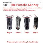 Zinc Alloy Car Key Case Cover For Porsche 718 Cayenne Panamera 911 macan key case Key Cover Taycan Cayman Boxster Key Shell Car Accessories Protective Case