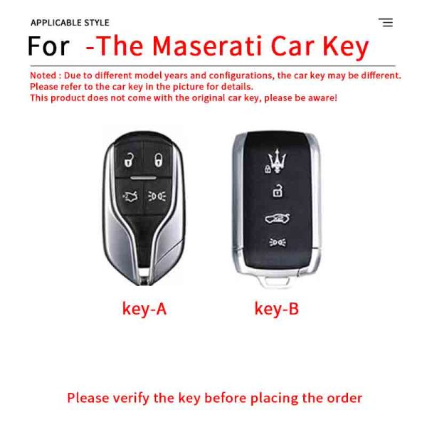 Zinc Alloy Car Key Case Cover For Maserati Levante Ceo Levante Ghibli Quattroporte GT Granturismo GranCabrio Grecale 2022 2023 Accessories