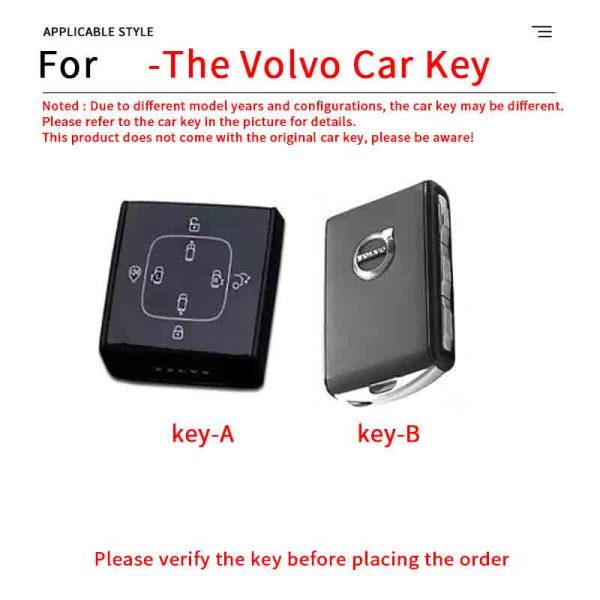 Zinc Alloy Car Key Case Cover For Volvo S60 S90 XC40 XC60 XC90 V60 V90 T6 T8  em90 Key Shell Protection Accessaries