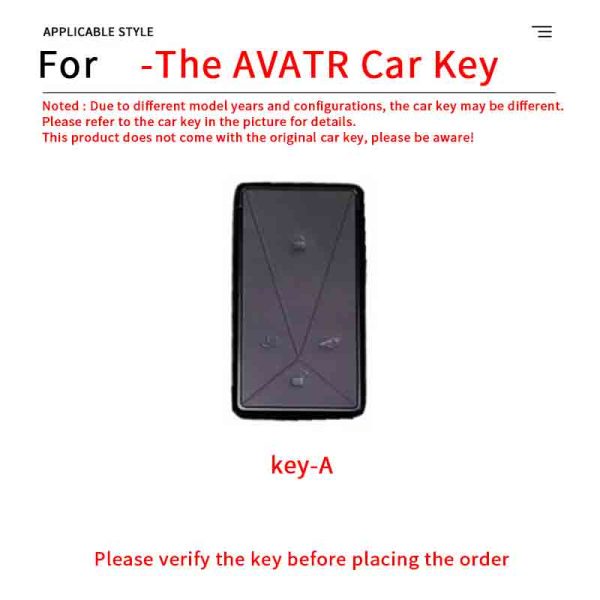 Zinc Alloy Car Key Case Cover For Avatr Avita 11 12 2023 2024 Suede Car Key Case Cover Protect Keyless Keychain Remote Smart Key Cover Shell