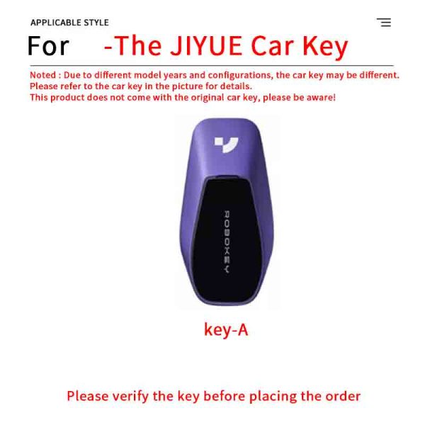 Zinc Alloy Car Key Case Cover For JiYue JIDU ROBO-01 Max Performance Key Case Key Chains Car Accessories