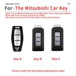 Zinc Alloy Car Key Case Cover For Mitsubishi Outlander 2023 2022 ASX Pajero LANCER Sport Eclipse Cross Car Smart Key Case Cover Accessories