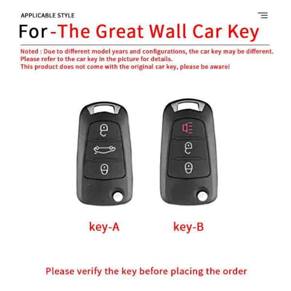 Zinc Alloy Car Key Case Cover For Great Wall Haval Hover H1 H3 H5 H6 Remote Protection Cover Bag Shell Keychain Ring Holder Accessories