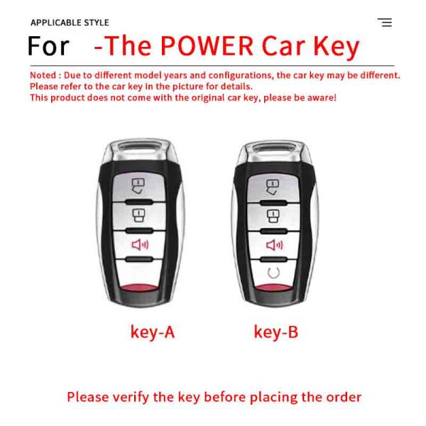 Zinc Alloy Car Key Case Cover For Great Wall Cannon POWER 2022 H6 Cannon P Series M4 Great Wall Power GWM Ute 2022 Hover Keychain Accessories