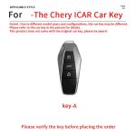 Zinc Alloy Car Key Case Cover For Chery ICar 03 ICAR03 AIQAR EQ7 EQ5 EQ3 Remote Cover Shell Keychain Key Ring Holder Accessories