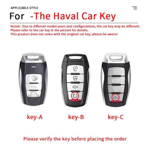 Zinc Alloy Car Key Case Cover For Haval Jolion F7 H9 H6 H2 F7X F7H H8 H3 H4 H1 H5 H7 F5 M4 M6 H6-Coupe First-love