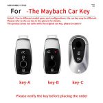 Zinc Alloy Car Key Case Cover For AMG Mercedes Benz Brabus Maybach W221 W212 W463 C/E/S/G C S Class W223 W206 S260L S350L for Maybach S480 S580 Remote Car Key Case Cover