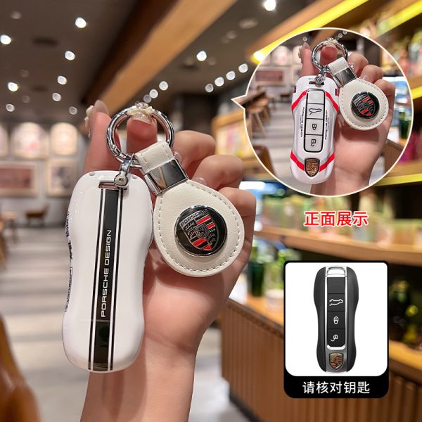 Fashion ABS Car Remote Key Case Cover For Porsche Cayman 911 Panamera Cayenne 718 Macan Boxster Bobst 970 981 991 996 92A Protect Keycase Accessories