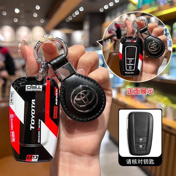 Fashion ABS Car Remote Key Case Cover For  Toyota Corolla Prius Camry CHR C-HR RAV4 Altis Land Cruiser Prado Highland Hilux Fortuner Crown Alphard PREVIA Voxy Noah Esquire Vellfire Harrier Keyless