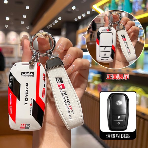 Fashion ABS Car Remote Key Case Cover For  Toyota Corolla Prius Camry CHR C-HR RAV4 Altis Land Cruiser Prado Highland Hilux Fortuner Crown Alphard PREVIA Voxy Noah Esquire Vellfire Harrier Keyless