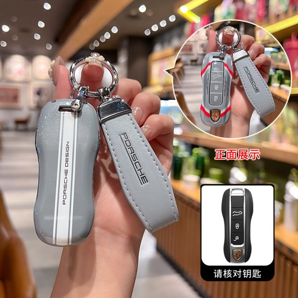 Fashion ABS Car Remote Key Case Cover For Porsche Cayman 911 Panamera Cayenne 718 Macan Boxster Bobst 970 981 991 996 92A Protect Keycase Accessories