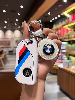 Fashion ABS Car Remote Key Case Cover For BMW X1 X3 X4 X5 X6 F15 F16 G30 3 5 7 Series G11 F48 G12 G31 G32 i8 I12 I15 G01 G02 X4 G05 G07 X7 i7 LCI iX I20 X1 U11 G70 G09 XM U06 G81 M3 Accessories Keychain