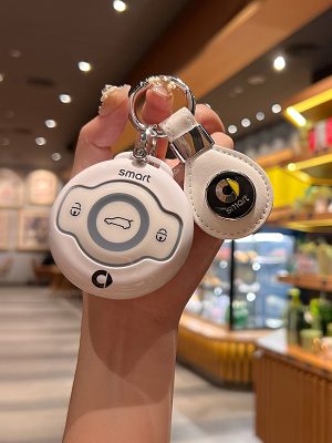 Fashion ABS Car Remote Key Case Cover For Mercedes Benz SMART Fortwo 1 BRABUS 1 Benz SMART 2022 2023 Keychain Accessories