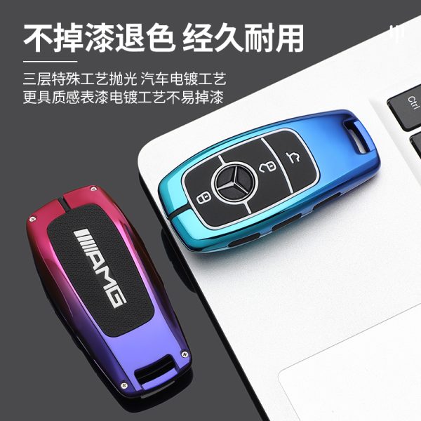 Zinc Alloy Car Key Case Cover For Mercedes Benz A C E S G Class GLC CLE CLA GLB GLS W177 W205 W213 W222 AMG W206 W223 S350 C260 C300 S400