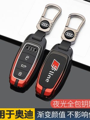 Zinc Alloy Car Key Case Cover For Audi A1 A3 A4 A5 A6 B9 8S 8W Q5 Q7 4M S4 S5 S7 TT TTS TFSI RS A7 A8 Q8 S6 RS6 RS7 E-Tron C8 D5 C5 C6 Protector Shell