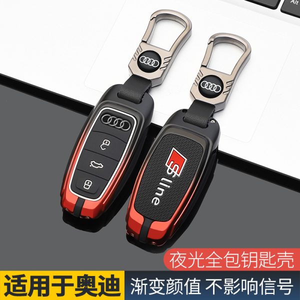 Zinc Alloy Car Key Case Cover For Audi A1 A3 A4 A5 A6 B9 8S 8W Q5 Q7 4M S4 S5 S7 TT TTS TFSI RS A7 A8 Q8 S6 RS6 RS7 E-Tron C8 D5 C5 C6 Protector Shell